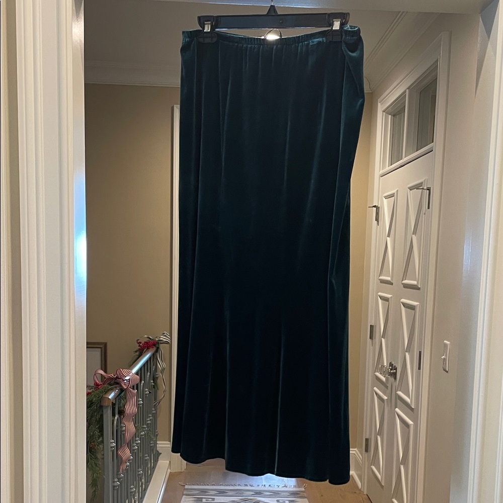 CP shades Teal Velvet Skirt